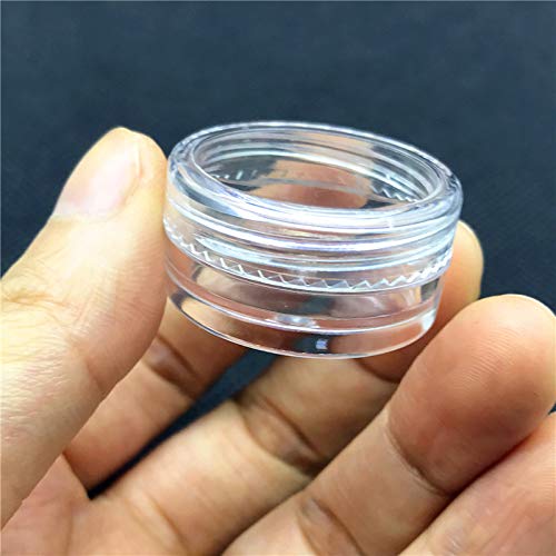 Joyweng 200pcs 3g/3ml recipientes cosméticos com tampas brancas amostra grama de recipientes de lotes de lotes para esfoliações,