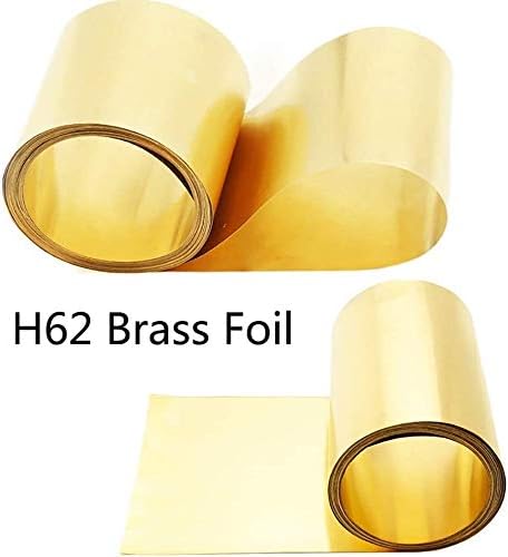 Haoktsb Brass Brass Brass Folha de folha de lençóis de cobre de cobre Metal de cobre funcionando 0,05 mm, folha de cobre de 20 mm de