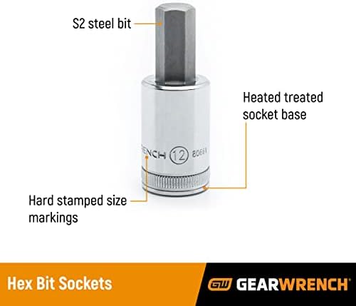 Gearwrench 3/8 Drive Hex Bit Bit Socket 9mm - 80430