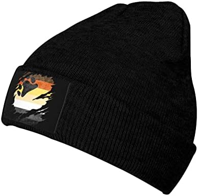 Mocsone Gay Bear Bandeira Pride Knit Feanie Chapéus de inverno para homens e mulheres malha de algema Cap de caveira acrílica