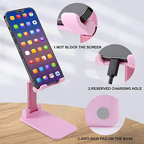 Pontunho de celular Padrão Stand dobrável O suporte para celular ajustável compatível com os tablets com chave para iPhone com iPhone