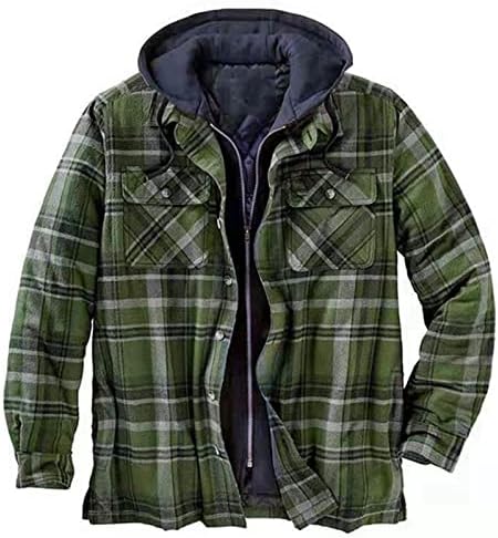 Masculino grande e alto jaqueta de flanela camisas de manga comprida com capuz para homens de trabalho de jaqueta de flanela para homens para homens jaqueta de flanela jaqueta preta masculino com capuz vermelho casaco de flanela longa longa