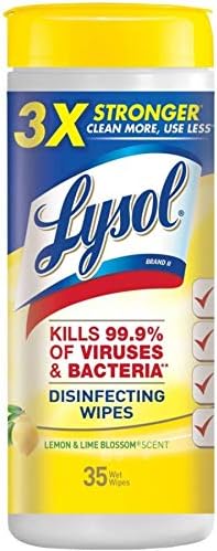 Lysol Brand Products - Lysol Brand - Limpos de desinfecção com perfume cítrico com fibras de micro -bloqueio, 7 x 8, 35/vasilha - vendidas como 1 cada - lenços de alvejante e desinfetantes sem álcool e álcool limpos e desodorizam espaços de trabalho altamente sensíveis. - Seguro em superfíc