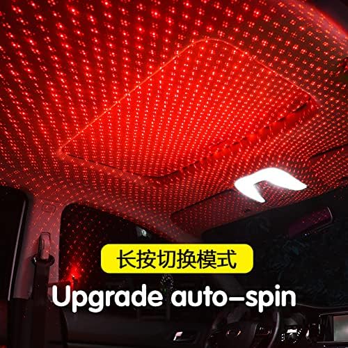 Ihreesy Car Roof Star Projector Night Light, 360 graus de rotação LED LUZES ATMOSFERA SOM SOM CONVERTADO USB NIGHTAÇÕES