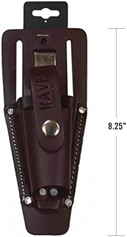 Tooltreaux 9 polegadas um bolso de bolso de grão de grão porta -ferramentas com clipe de cinto, marrom escuro