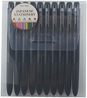 Uni-ball signo rt1, caneta de tinta de gel retrátil, 0,28 mm, tinta preta, 10 pcs com miyabi papelary store original