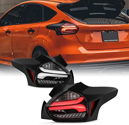 Akkon - se encaixa no modelo de hatchback Focus Focus 2015-2017 [LED sequencial] Turn Signal Tube BAR LUZES DE FREIO DE TAVIL