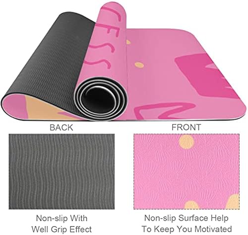 6mm de tapete de ioga extra grosso, rosa Princess Crown fofo impressão e ecológico