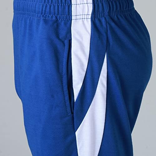 Calças listradas de verão masculino banda elástica de feixe solto esportes casuais correndo reto com cinco pontos de shorts