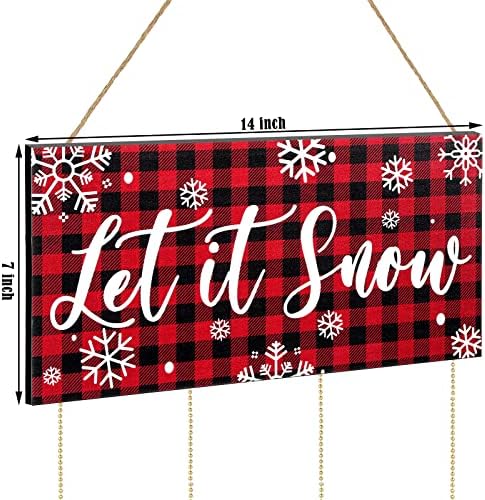 Holder de cartão de Natal Let It Snow Wall pendure os suportes de figuras com 24 clipes de madeira de neve titular de clipes para