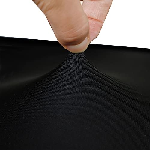 Newisher redondo tampa de mesa de mesa spandex Tocada de mesa de mesa preta Tampa superior com bordas elásticas para o piquenique de jantar 48 polegadas