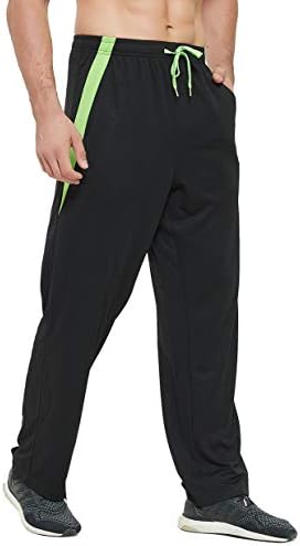 Calça atlética masculina e-Surpa com bolsos abertos para o treino de moletom para homens, exercícios, corrida