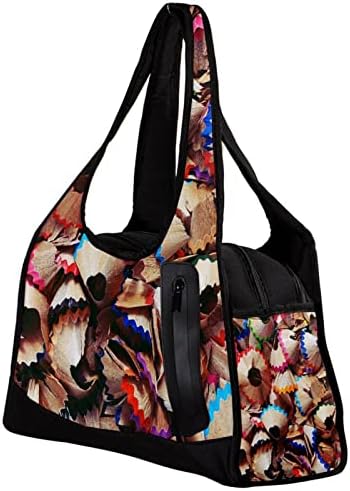 Lápis coloridos Travel Duffel Bag Sports Gym Bag Weekend Tote Saco de Tote para Mulheres
