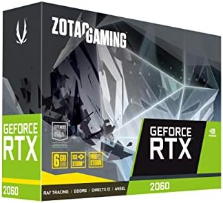 ZOTAC Gaming GeForce RTX 2060 6GB GDDR6 CARCA DE GRAPHICS DE JOGOS DE 192 bits, Super Compact, ZT-T20600K-10M