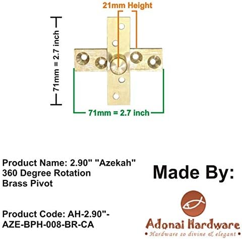 Hardware Adonai Azekah 360 graus de rotação de bronze dobradiça