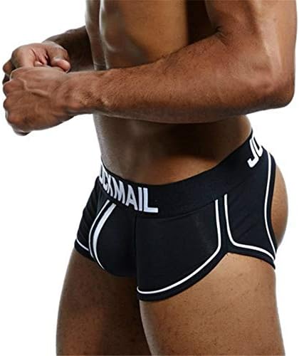 JockMail Men Open Back Rouphe Men Boxer Shorts Boxer sem algodão