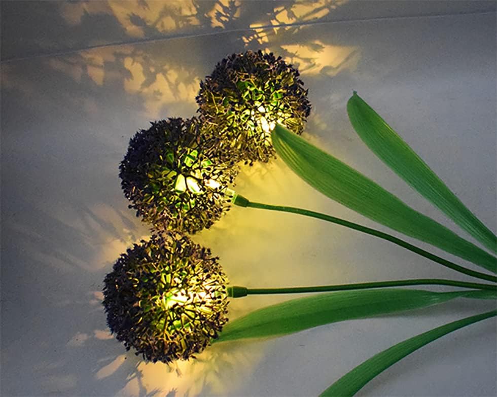 Luzes solares ao ar livre de dente -de -formato de dente -de -leão de jardim de jardim ao ar livre luzes solares de girassol