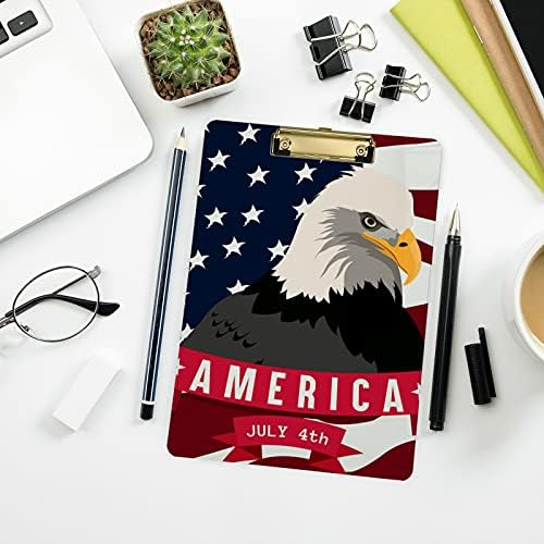 Placas de plástico de bandeira americana de águia com clipe de clipe de metal tamanhos de clipela placas de clipe de baixo