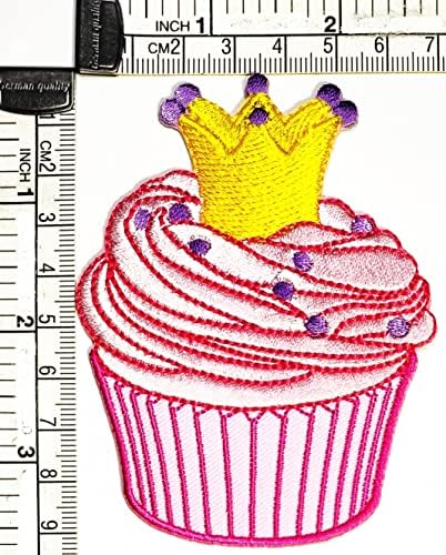 Kleenplus fofo cupcake de sobremesa Patch Pink Cupcakes Fairy Setes Cartoon Crafts Artes Reparo de costura Ferro bordado