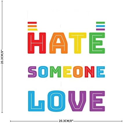 Cuidado com quem você odeia adesivos de carros adesivos do orgulho gay decalque LGBT Rainbow Igualdade Lésbica adesiva de carros