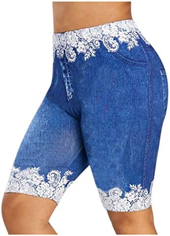 Ilugu Women Yoga Workout Compression Bike Slip Capris Shorts calças de leggings