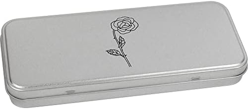 Azeeda 'Rose' Metal Articled Stationery Tin/Storage Box