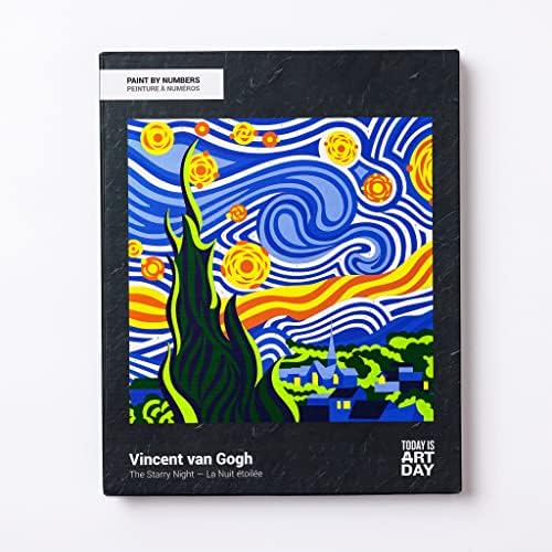 Hoje é o Art Day Starry Night - Vincent van Gogh - Paint by Numbers Kit