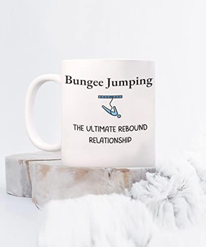 Copo de salto de base, caneca de café de bungee jumping, saltador de bungee, jogo elástico de bungee, bungee jump amante presente, bungee salting presente
