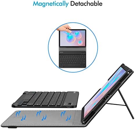 Caixa do teclado Fintie para Samsung Galaxy Tab S6 10.5 2019, [design de caça -níqueis Solio de patenteado] Folio Stand Cover com teclado sem fio removível