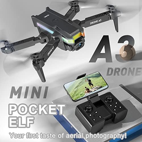 Drone com câmera 4K HD, 2023 Novo Presentes de Toys de Controle Remoto Atualizados para Meninas com Altitude mantêm o modo sem