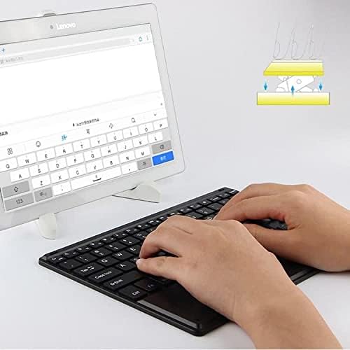 Teclado de onda de caixa compatível com Baiwoyer Android 11 Tablet K118 - Teclado Bluetooth Slimkeys com TrackPad,