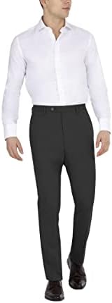 Dkny Mens Modern Fit High Performance Suit separa as calças de vestido, Black Solid, 32W x 30l Us