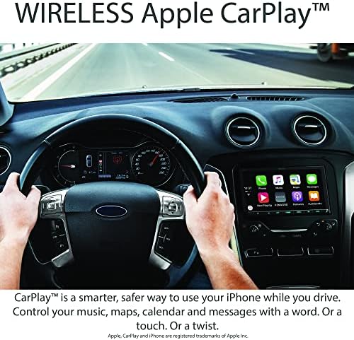 Kenwood Excelon DMX907S 6.95 Estéreo de carro Bluetooth Digital Bluetooth com Rádio USB, AM/FM HD, DUPL DIN, Apple sem fio
