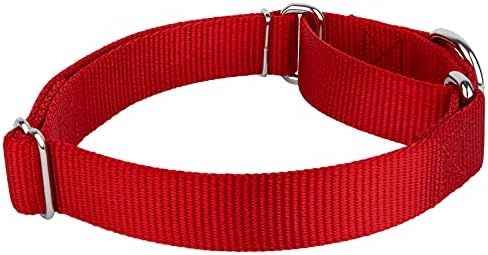Country Brook Petz - Dark Red Martingale Heavyduty Nylon Dog Collar