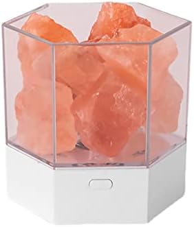 Lâmpada de sal de rosa natural para luz quente e aconchegante - perfeita como um presente de decoração de presente ou casa