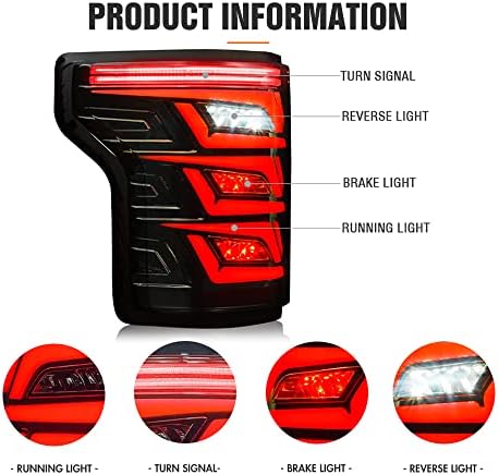 Luzes traseiras do YHY LED para Ford F150 2015 2017 2018 2019 Pickup DRL com o conjunto de luzes traseiras do sinal de giro sequencial