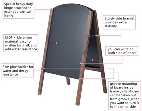 RAGEM ARRAMENTO DE GOFLAME A 18 x 31,5 , Side calçada de calçada de madeira dupla face-lados de madeira Sanduíche dobrável Setwich Set para Office Cafe Ensino