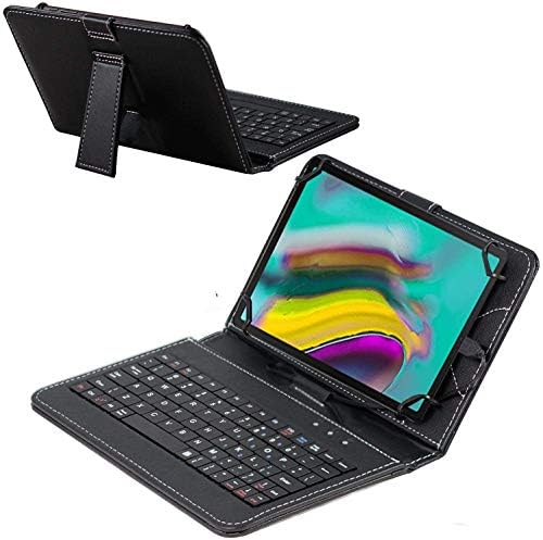 Caixa de teclado preto da Navitech compatível com o tablet Lava Xtron Mega 10.1
