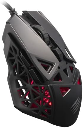 Mad Catz M.O.J.O. M1 Mouse para jogos - Peso leve 70g - 12000 DPI Sensor óptico - Efeito de iluminação RGB personalizável RGB - Design