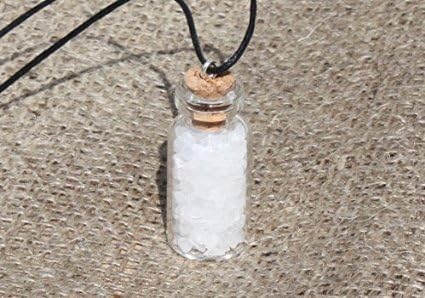 Colar de garrafa de vidro de sal de sal -rochas sobrenatural