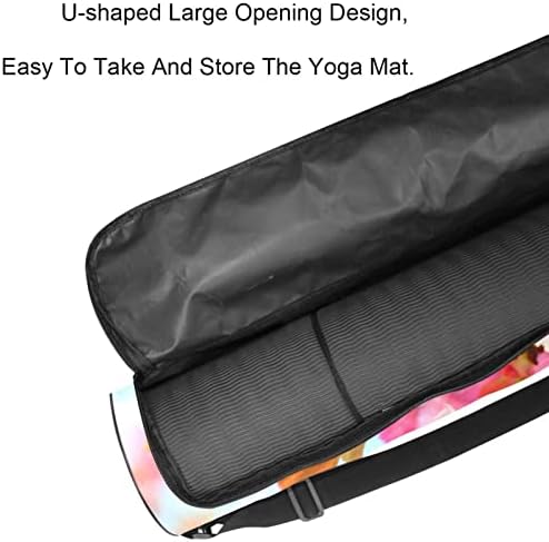 Cherry Blossoms Yoga Mat Bags Full-Zip Yoga Carry Bag for Mulher Men, Exercício portador de tapete de ioga com cinta ajustável