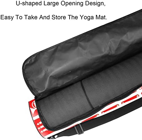 Ratgdn Yoga Mat Bag, Padrão de presente Exercício de ioga transportadora de tapete full-zip yoga tape