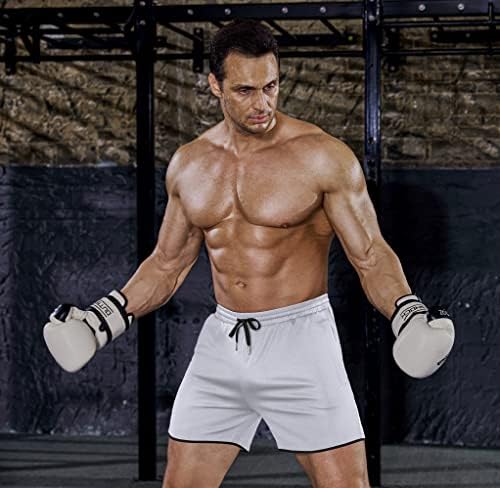 Coofandy Men's 2 Pack Gym Workout Shorts Mesh calças atléticas Treinamento de musculação correndo corredor com bolsos