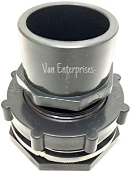 Van Enterprises 2 Adaptador de encaixe de tanque de antepara com kit de adaptador masculino de 2 Agenda para barris