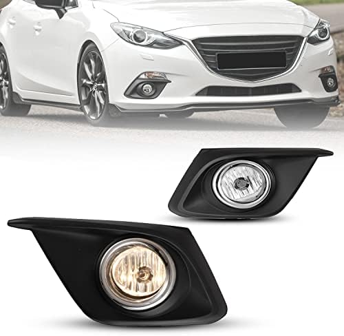 Luzes de nevoeiro CPW compatíveis com [2014 2015 Mazda 3] Driving Fog Lights Reposição de montagem + Switch + Kit