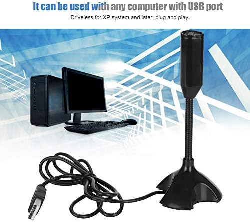 Microfone de Goba Cutulamo, microfone USB Ajustável a 2 metros de distância efetiva para Win XP e posteriormente para a porta
