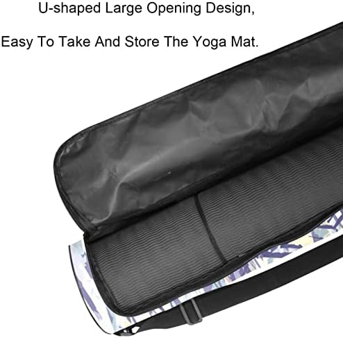 Abstract Watercolor Pattern Yoga Mat Bags Full-Zip Yoga Bolsa de transporte para homens, Exercício portador de tapete de ioga com
