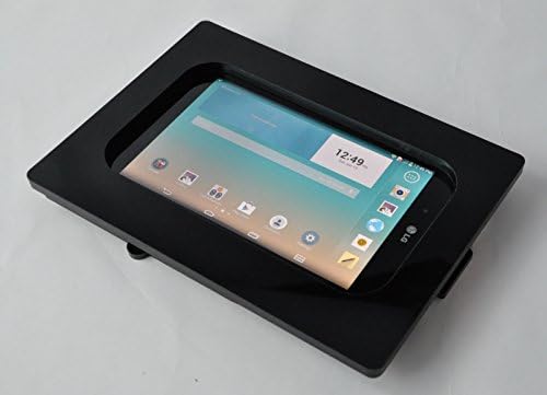 Tabcare compatível LG G Pad 7 VESA Mount Anti-roubo Gabinete de segurança, Material Arlyic preto para POS, quiosque, exibição da loja, leitor de cartão quadrado