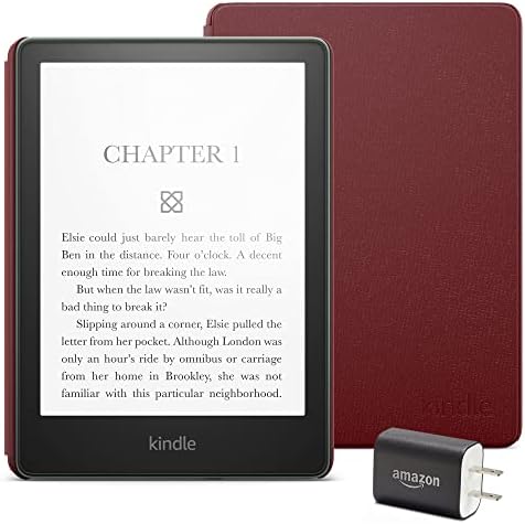 Pacote Essentials do Kindle Paperwhite, incluindo Kindle Paperwhite - Denim - sem anúncios de tela de bloqueio, capa de