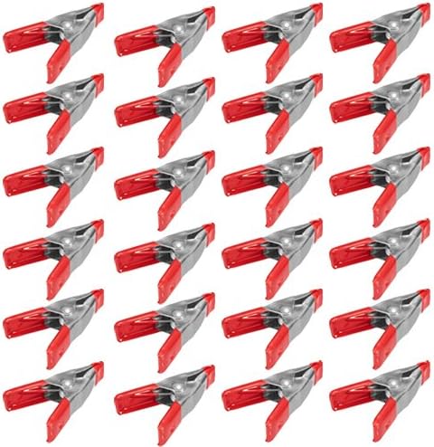 Wideskall® 2 polegadas mini braçadeiras de mola de metal com clipes de pontas de borracha vermelha